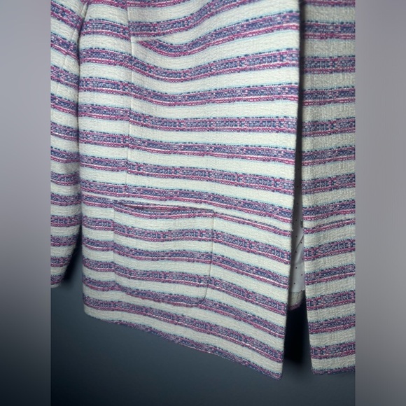 Talbots STRIPE TWEED JACKET size large - Picture 5 of 9